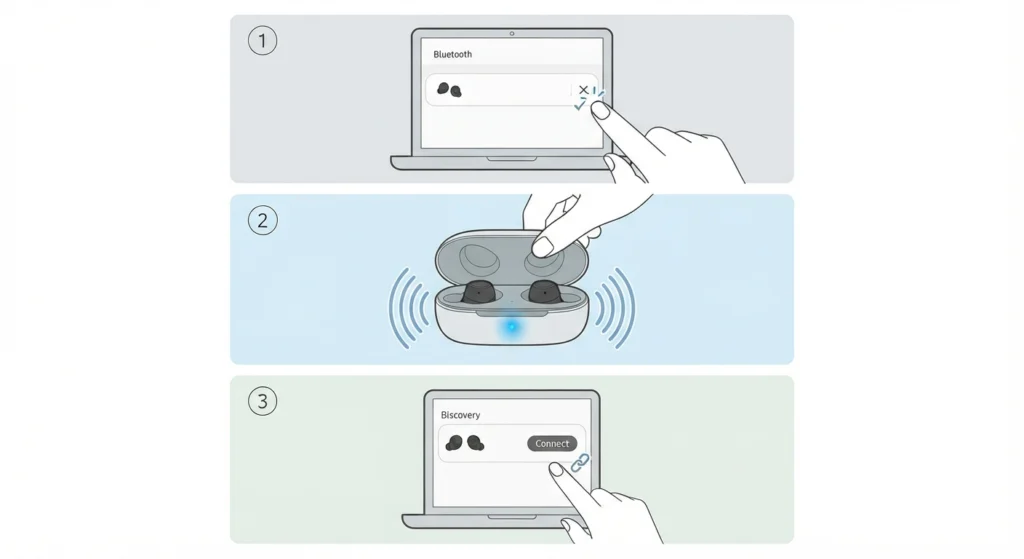 Forget the Device and Re-Pair the Earbuds