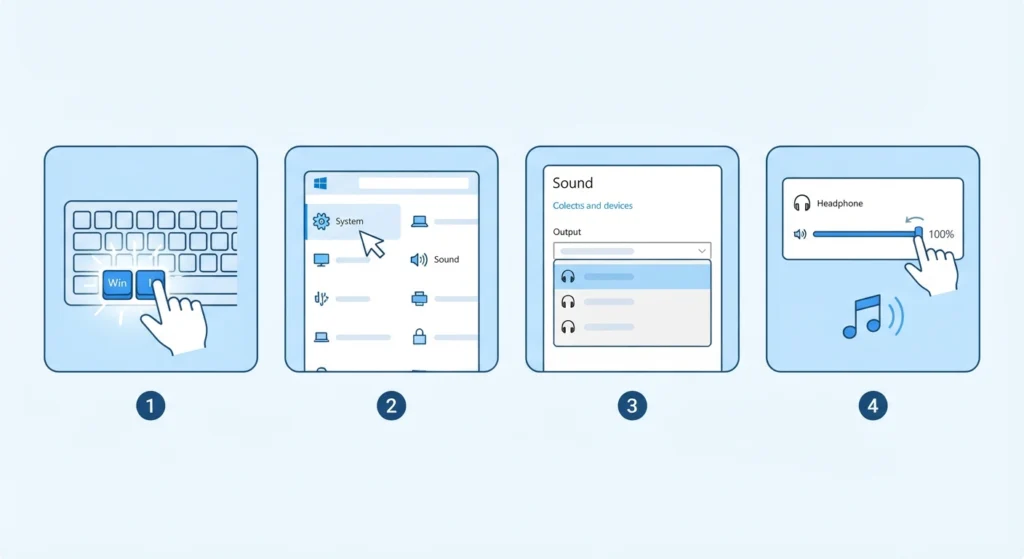 Raise the Output Volume in Sound Settings