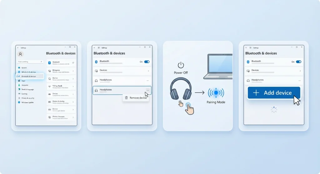 Re-Pair Bluetooth Headphones