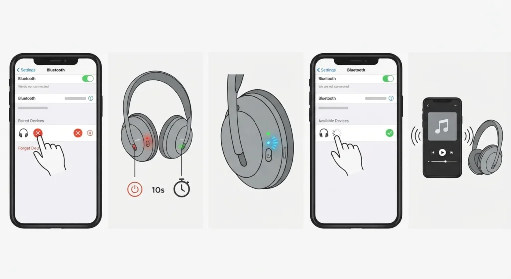Re-Pair the Headphones With the Connected Device