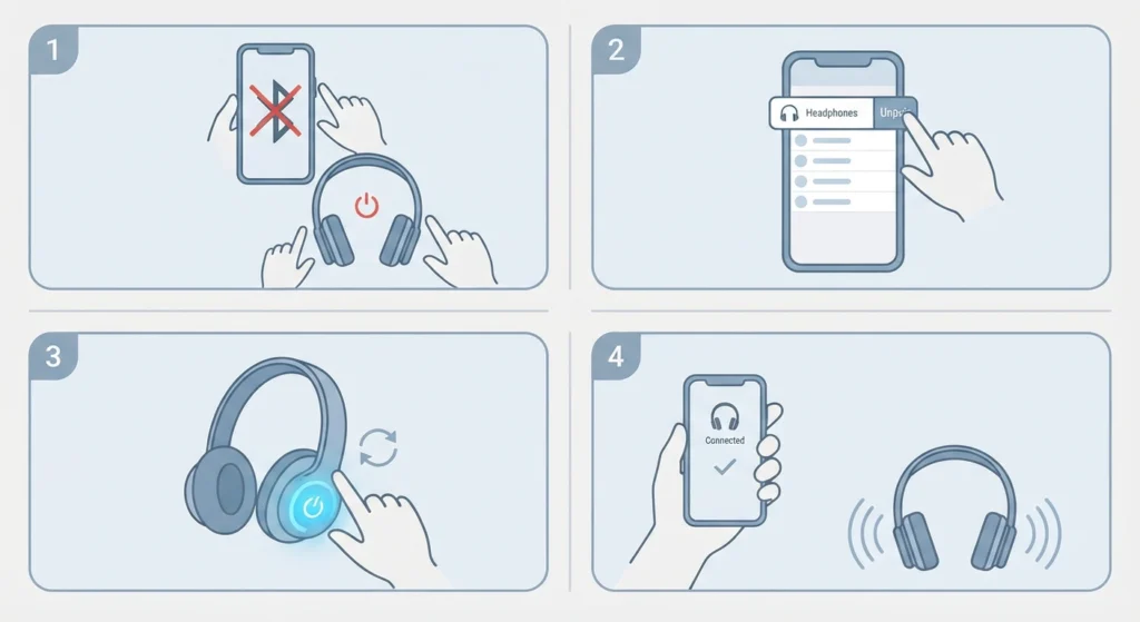 Re-Pair the Headphones to Reset the Bluetooth Connection
