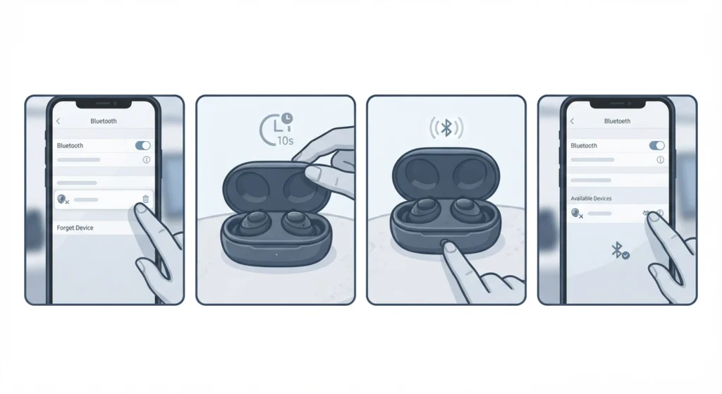 Re-pair the Earbuds With the Device