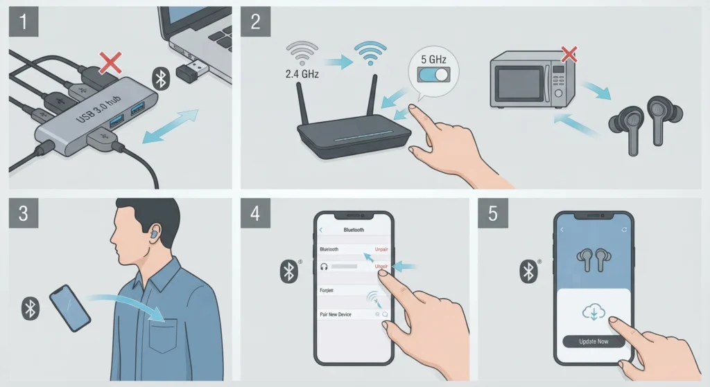 Reduce Interference on Bluetooth Headphones