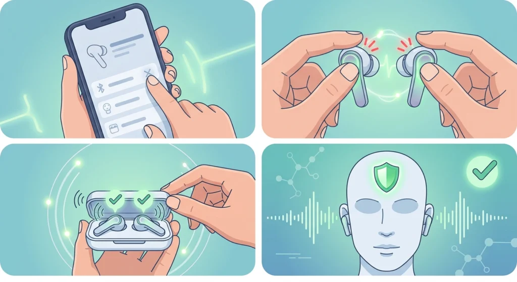 Reset Audio Settings and Re-pair the Earbuds