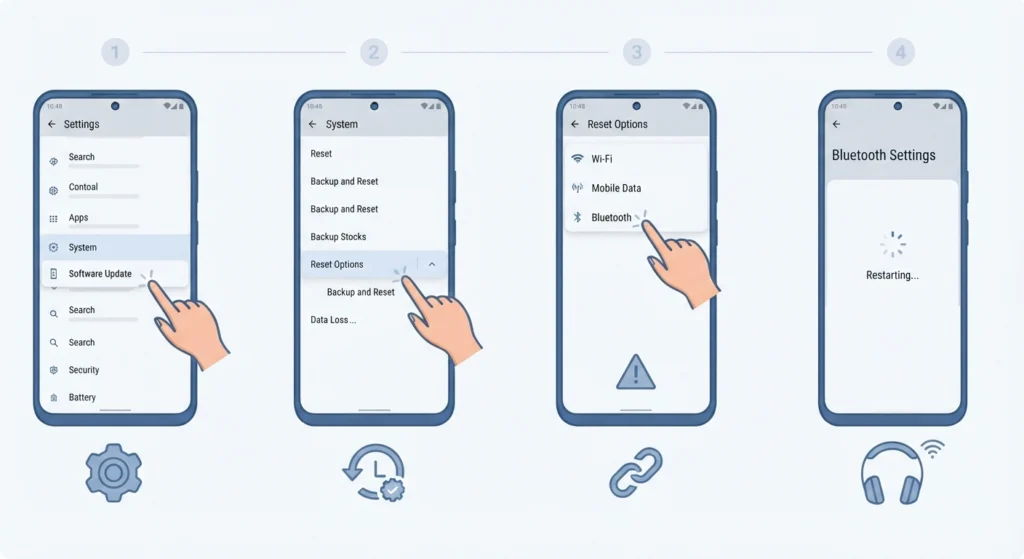 Reset Network and Bluetooth Settings