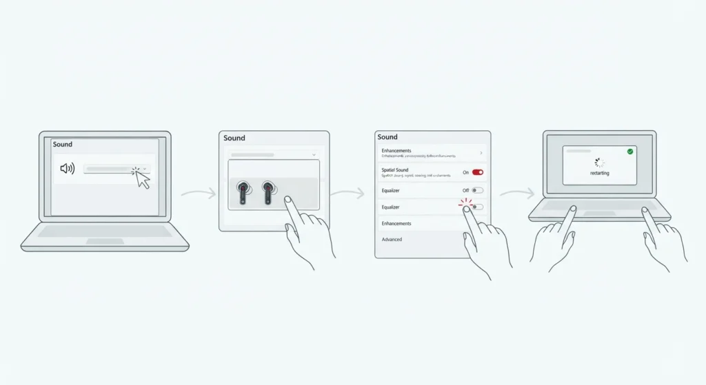 Reset the Audio Settings on the Connected Device