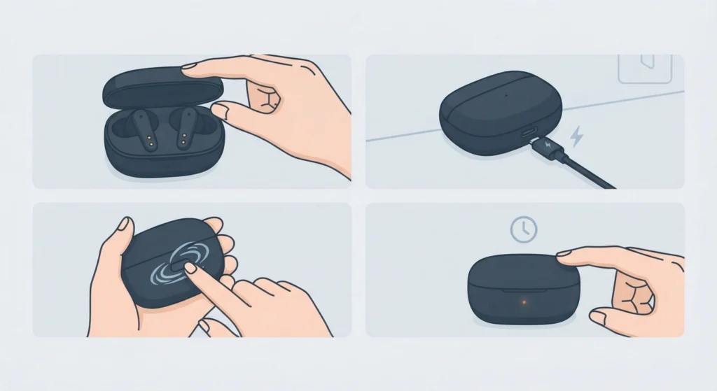 Reset the Earbuds and Charging Case