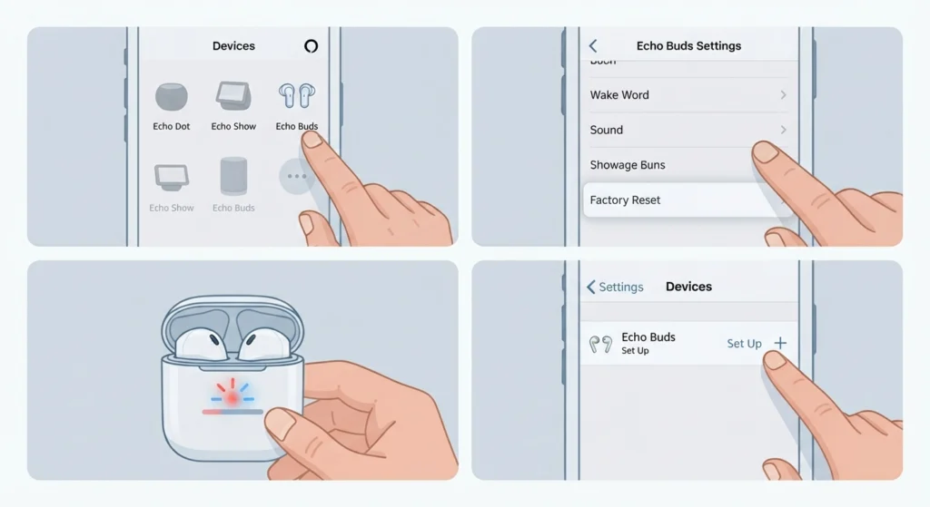 Reset the Echo Buds to Factory Settings