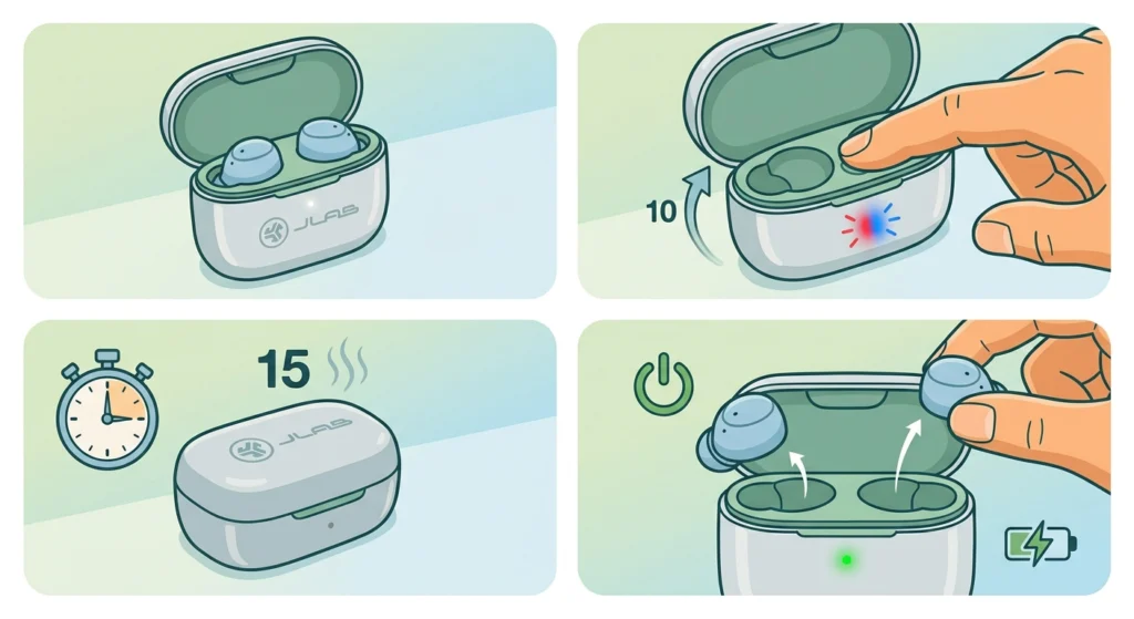 Reset the JLab Go Air Pop Earbuds