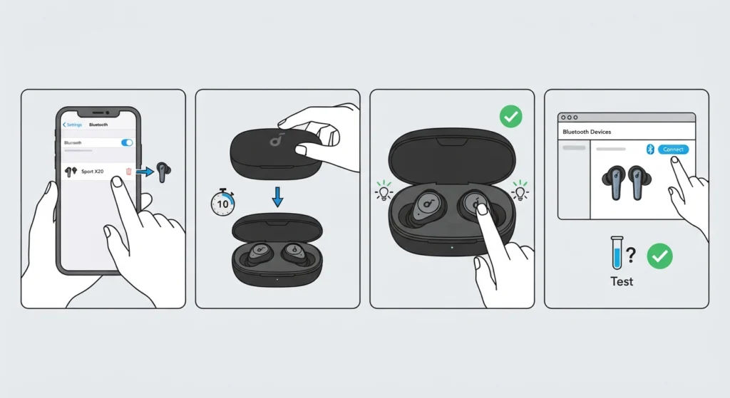 Restart and Re-Pair the Earbuds