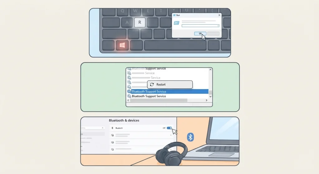Restart the Bluetooth Service on Windows