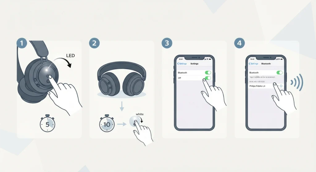 Restart the Headphones and Refresh the Bluetooth Connection
