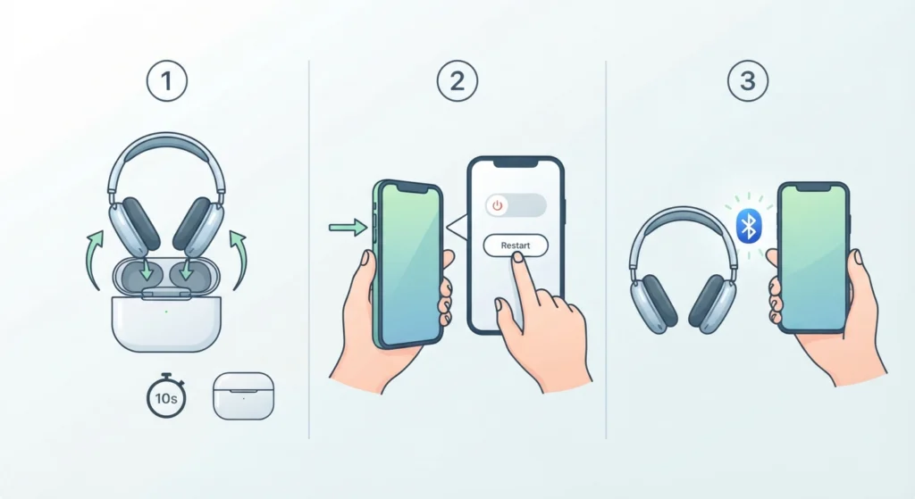 Restart the Phone and the Headphones