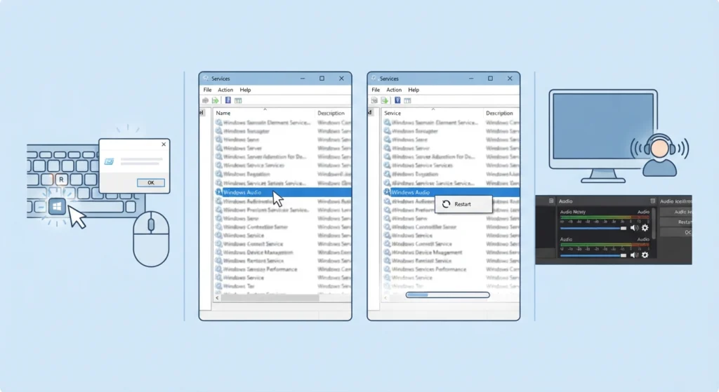 Restart the Windows Audio Service