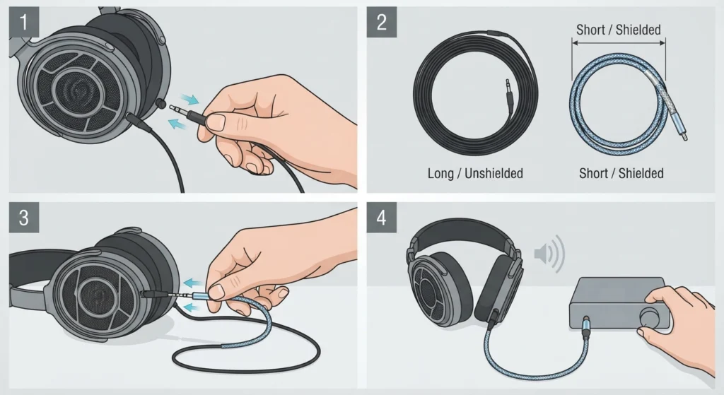 Switch to a Shorter, Shielded Cable