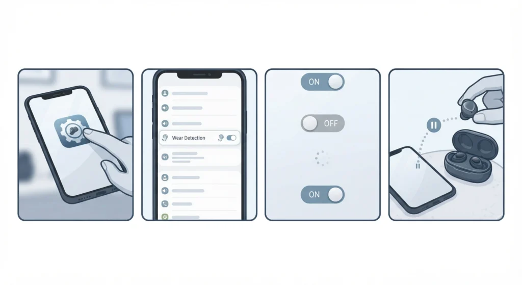 Toggle the Wear Detection Setting