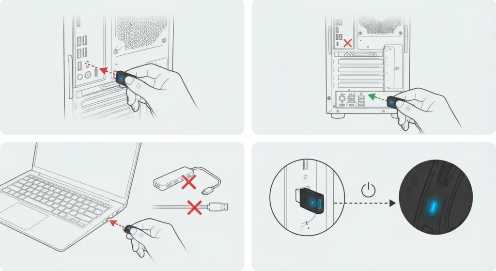 Try a Different USB Port