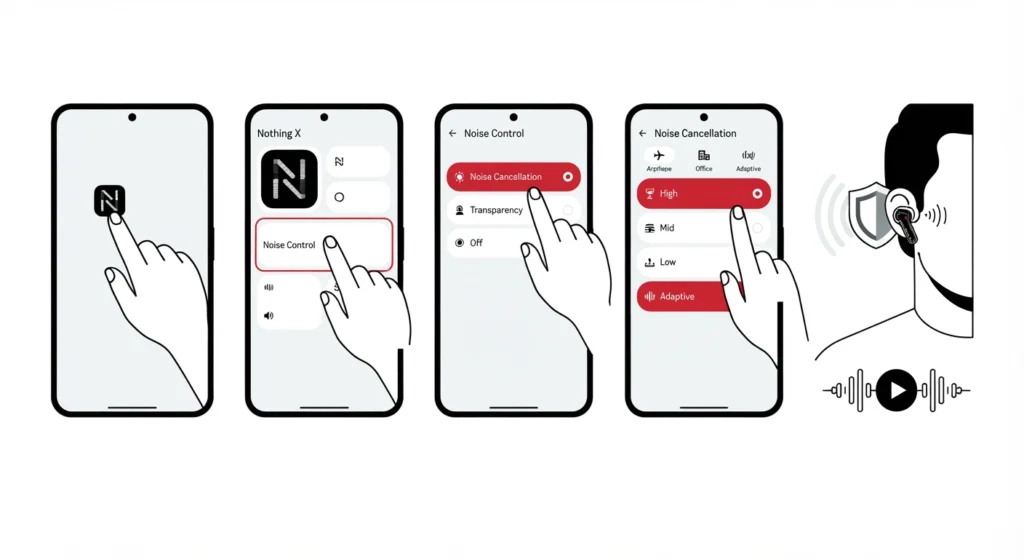 Turn On ANC in Noise Control Settings