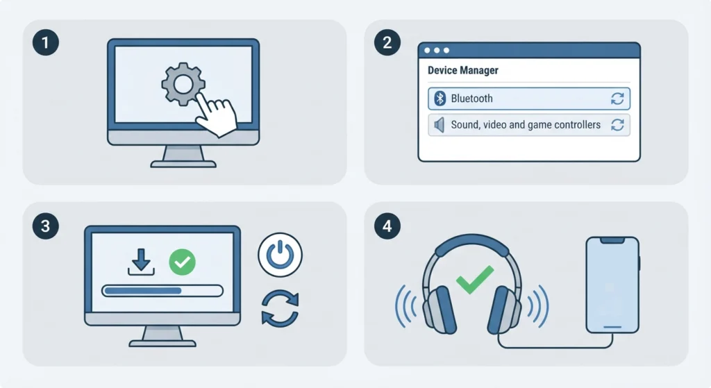 Update Bluetooth and Audio Drivers