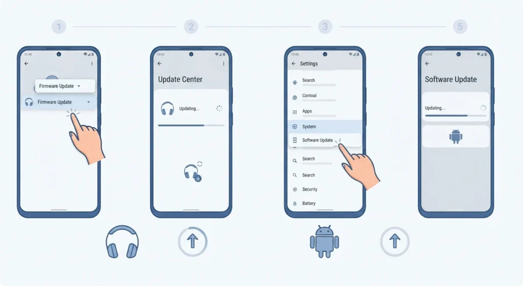Update Headphone Firmware and Android System Software