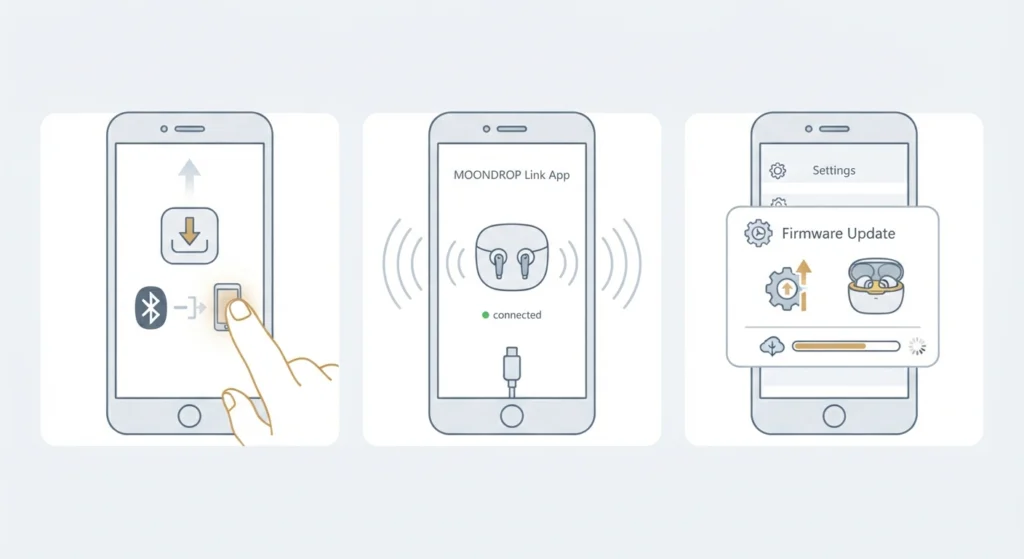 Update the Firmware Through the MOONDROP Link App