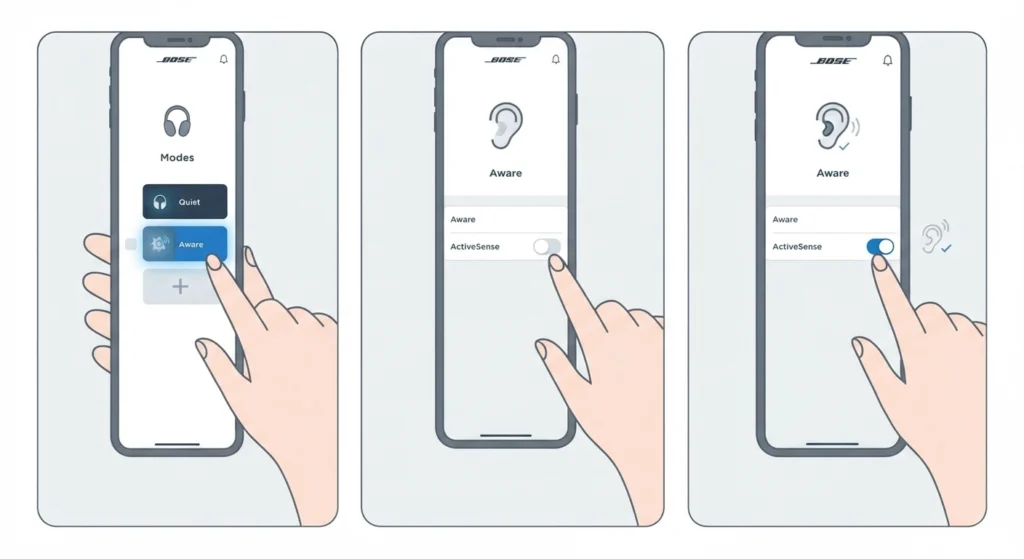 Adjust ActiveSense in Aware Mode
