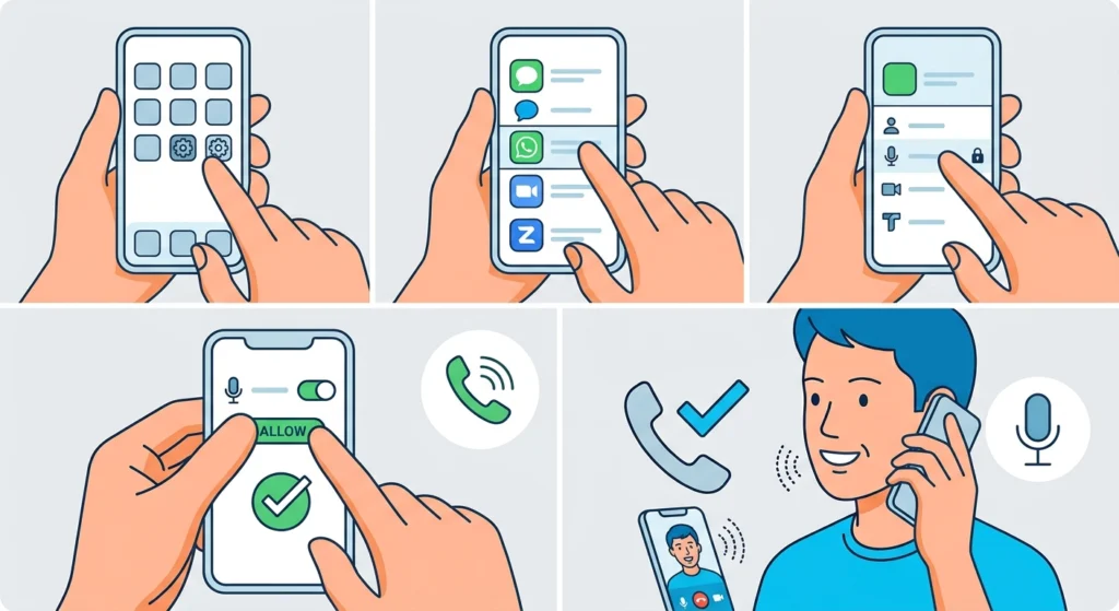 Allow Microphone Permission for the Calling App