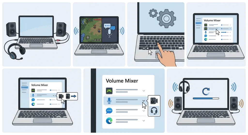 Assign Different Output Devices in the Windows 11 Volume Mixer