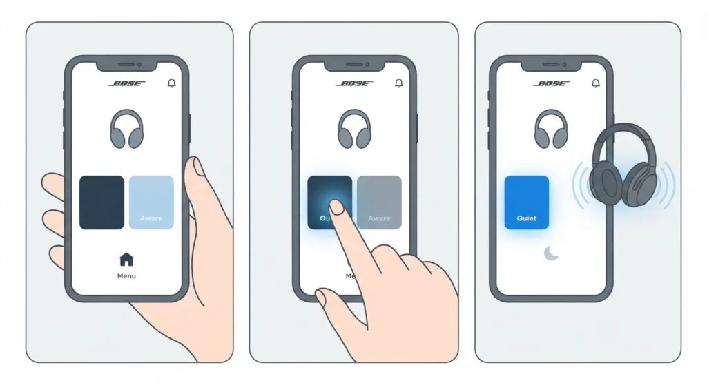Change Modes in the Bose App