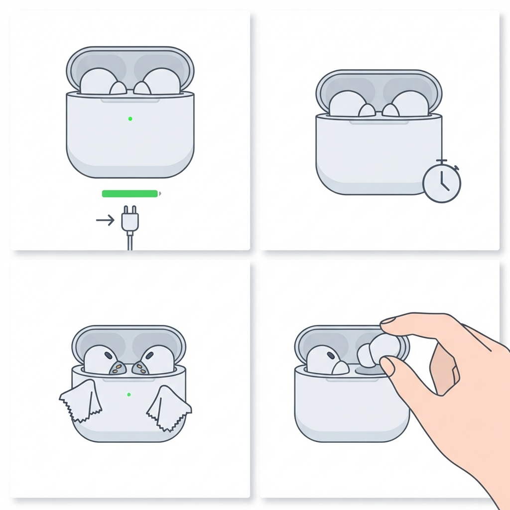 Charge the Earbuds and the Case Fully