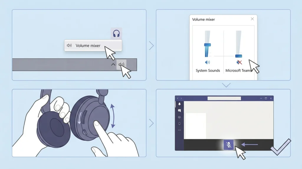 Check Volume Levels and Mute Controls