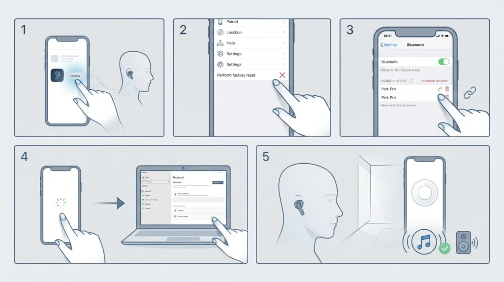 Factory Reset and Re-Pair the Earbuds