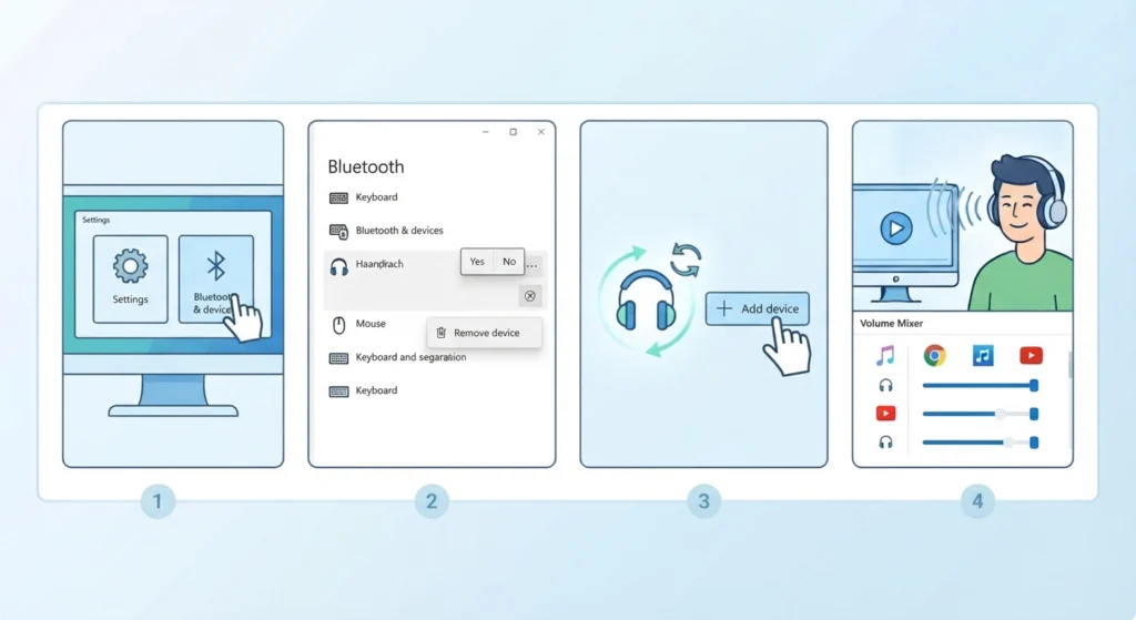 Re-Pair Bluetooth Headphones