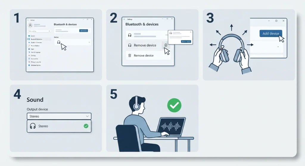 Reset Audio Settings and Re-Pair the Headphones