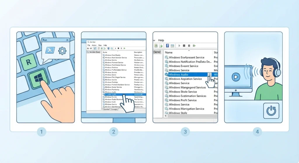 Restart the Windows Audio Service