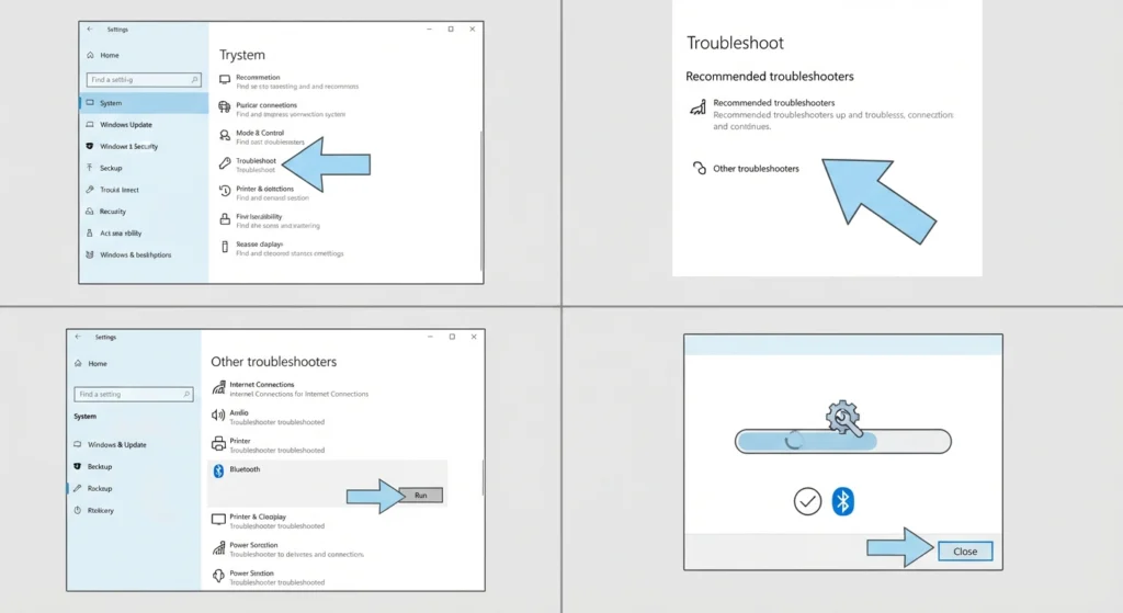 Run the Windows Bluetooth Troubleshooter
